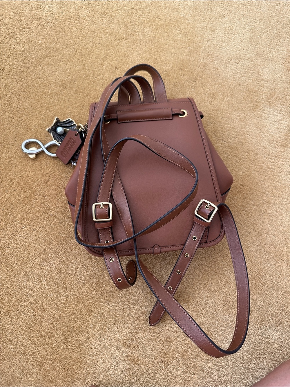 Coach Brown Leather Mini Backpack - Picture 4 of 4